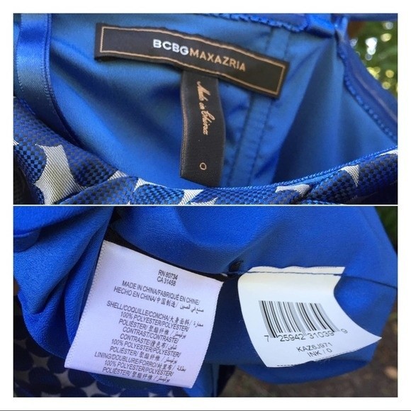 BCBGMAXAZRIA Dotted Print Strapless Party Dress - Picture 7 of 8